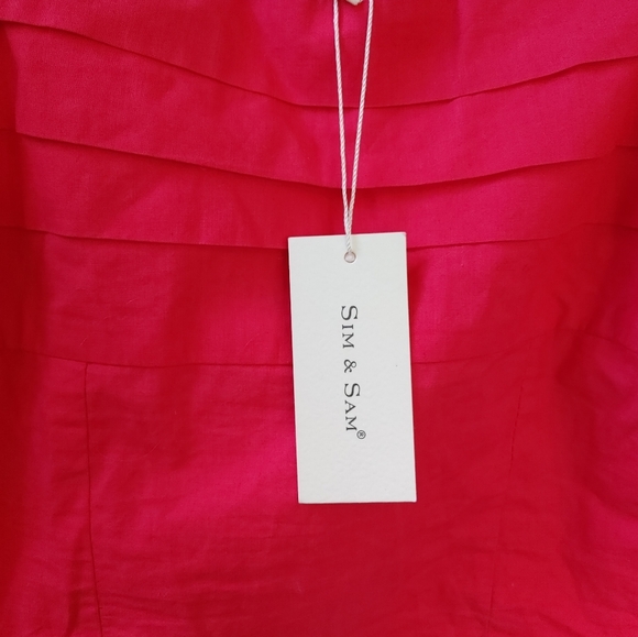 #31 Sim & Sam Pink Flame Crop Top ~ Size XL - Picture 4 of 8